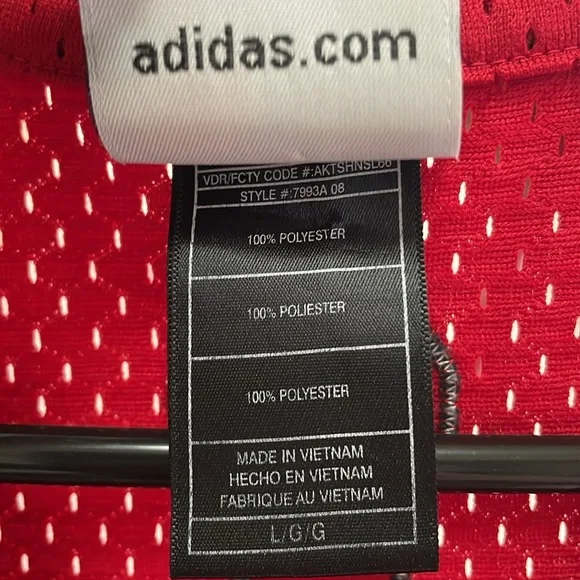 Raptors - NBA Basketball Adidas Jersey - Parker 18 - Red- Large +2 Length - Picture 4 of 16